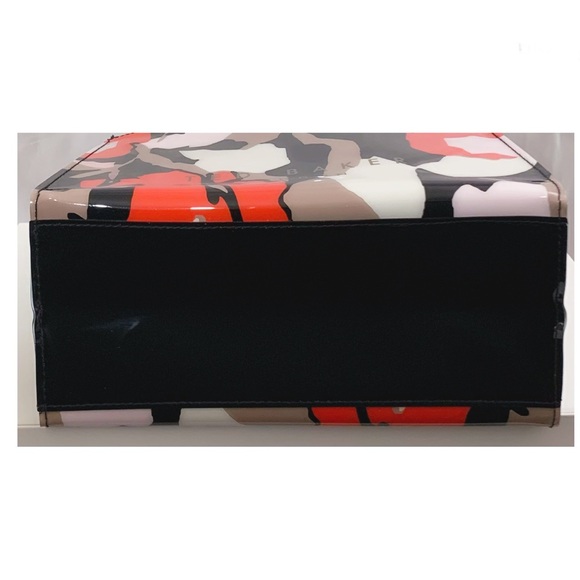 NWT TED BAKER Retro Flood Black Printed Icon Small Double Handle Tote Bag - Picture 6 of 8